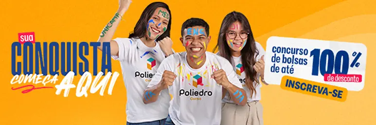 Poliedro Curso: Concurso de Bolsa com descontos de até 100% nas mensalidades. Inscreva-se!